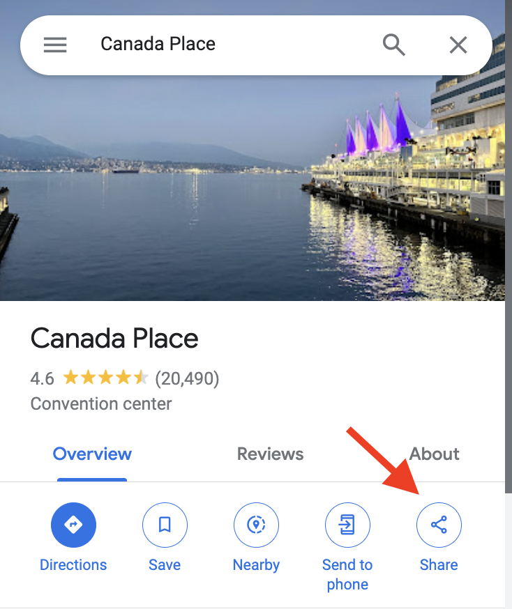 Google Maps Share
